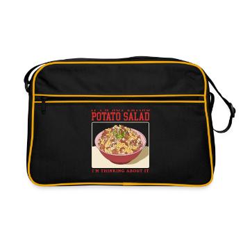Salade de pommes de terre Salade de pommes de terre cadeau - Sac Retro - noir/or - Devant