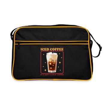 Iced Coffee Coffee Lover Iced Coffee Gift - Retro Bag - black/gold - Front