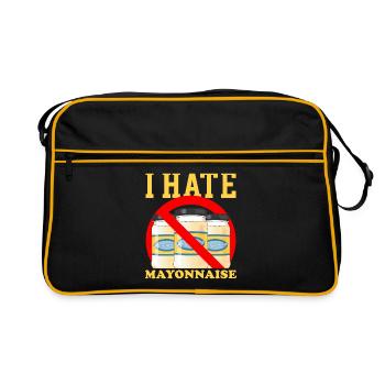 Mayo Mayonnaise Gift - Retro Bag - black/gold - Front