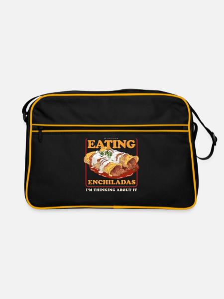Enchilada Mexican Food Enchiladas Gift - Retro Bag - black/gold - Front