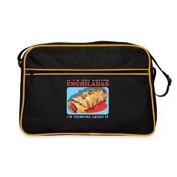 Enchilada mexicaine Enchiladas cadeau - Sac Retro - noir/or - Devant