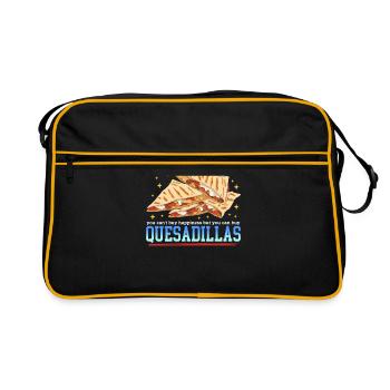 Quesadilla Quesadillas Tortilla Cadeau - Sac Retro - noir/or - Devant