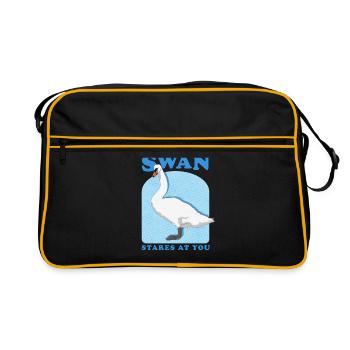 Swans Swans Swan Lover Gift - Retro Bag - black/gold - Front