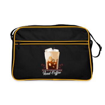 Iced Coffee Iced Coffee Coffee Lover Gift - Retro Bag - black/gold - Front