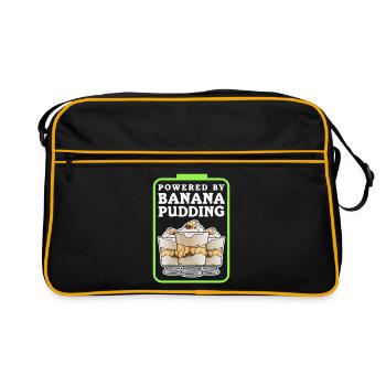 Pudding à la banane Bananes - Pudding cadeau - Sac Retro - noir/or - Devant