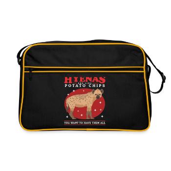 Hyène hyène tacheté hyène cadeau - Sac Retro - noir/or - Devant