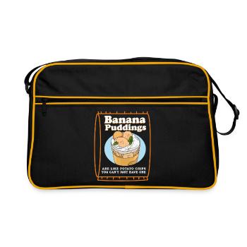 Pudding à la banane Pudding à la banane cadeau - Sac Retro - noir/or - Devant