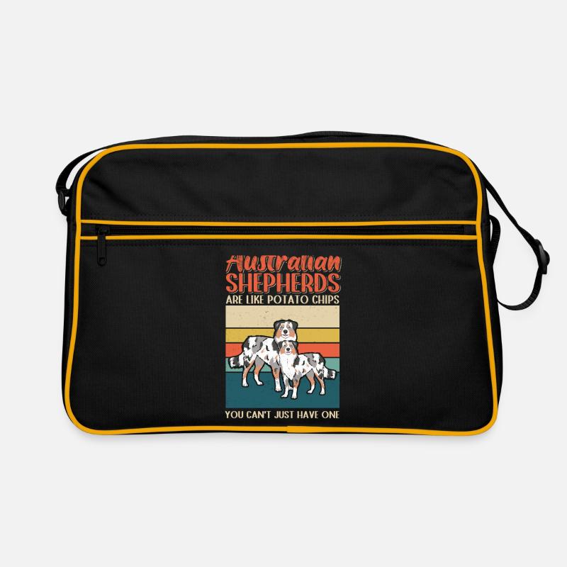 Australian Shepherd Aussie Hunde Geschenk Retro Tasche