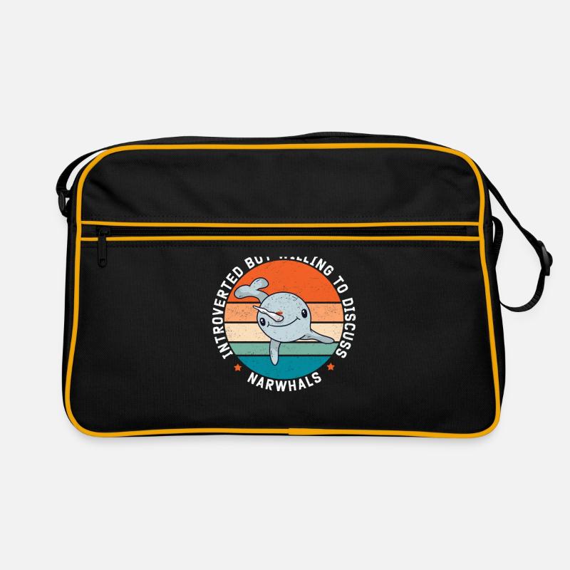 Narval Narval baleine Narval baleines cadeau Sac Retro