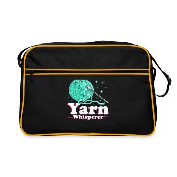 Crochet Crochet fil Crochet Crochet cadeau - Sac Retro - noir/or - Devant