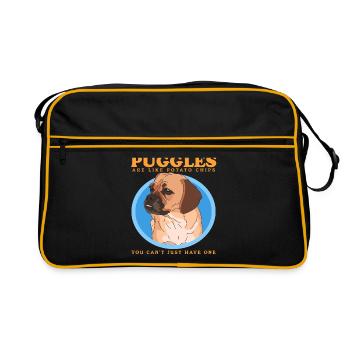 Puggle Dogs Dog Owners Dog Owner Gift - Retro Bag - black/gold - Front
