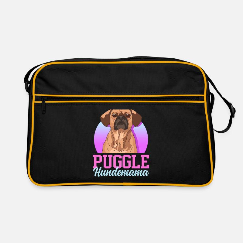 Puggle Hundemama Hundebesitzer Geschenk Retro Tasche
