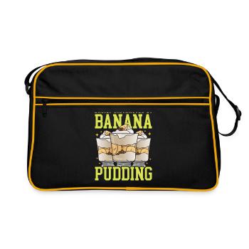 Pudding à la banane Pudding à la banane cadeau - Sac Retro - noir/or - Devant