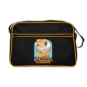 Banana Pudding Lover Banana Pudding cadeau - Sac Retro - noir/or - Devant