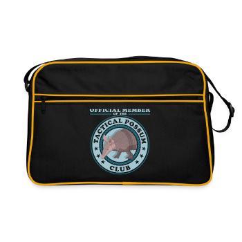Tatous à neuf bandes de tatou cadeau - Sac Retro - noir/or - Devant