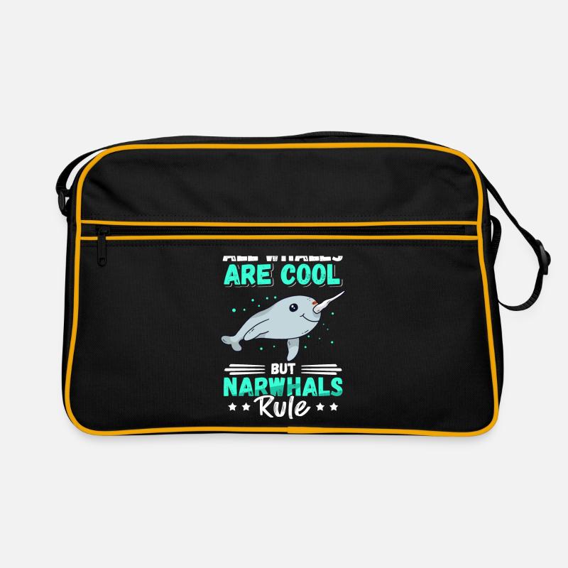 Narval baleine Narval Narval baleines cadeau Sac Retro