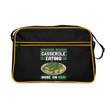 Cadeau de casserole de haricots verts - Sac Retro - noir/or - Devant