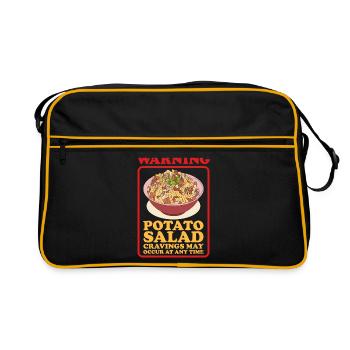 Salade de pommes de terre Härdöpfelsalat Cadeau - Sac Retro - noir/or - Devant