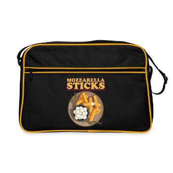 Bâtonnets de mozzarella fromage amateur de fromage cadeau - Sac Retro - noir/or - Devant