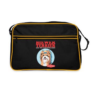 Biewer Terriers Are Like Dog Owners Gift - Retro Bag - black/gold - Front