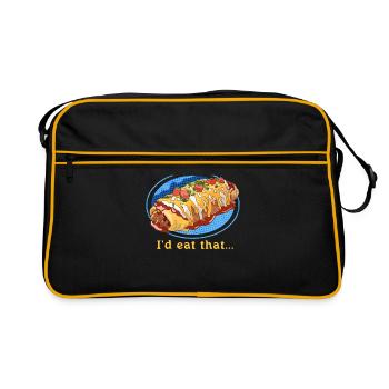 Enchilada Cadeau d’enchiladas mexicaines - Sac Retro - noir/or - Devant