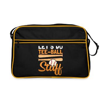 Tee Ball Player T-Ball Tee Ball Tee Ball Gift - Retro Bag - black/gold - Front