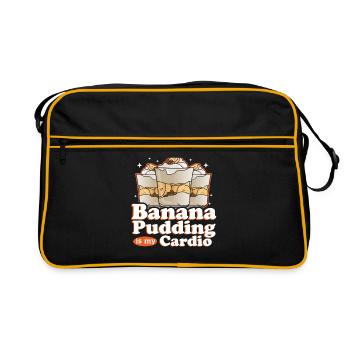 Pudding à la banane Cadeau de pudding à la banane - Sac Retro - noir/or - Devant