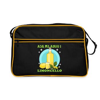 Liqueur de limoncello de citrons cadeau - Sac Retro - noir/or - Devant