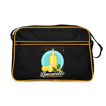 Limoncello Liqueur de citron cadeau - Sac Retro - noir/or - Devant