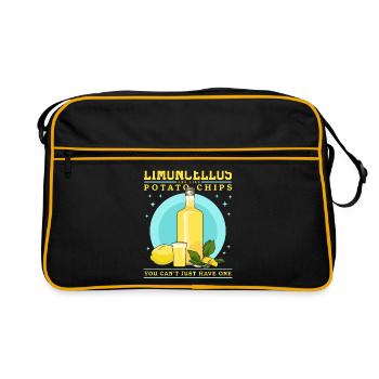 Limoncello Limoncellos | Cadeau de liqueur de citron - Sac Retro - noir/or - Devant