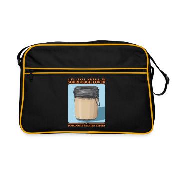 Sourdough Starter Sourdough Bread Baking Gift - Retro Bag - black/gold - Front