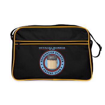 Sourdough Starter | Sourdough Bread Baking Gift - Retro Bag - black/gold - Front