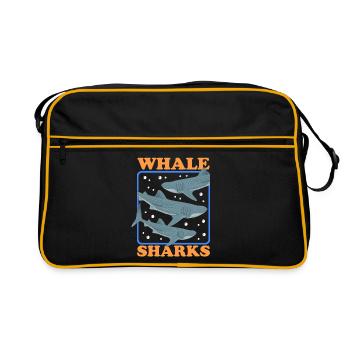 Requin-baleine Requin-baleine Requin-baleine Cadeau - Sac Retro - noir/or - Devant