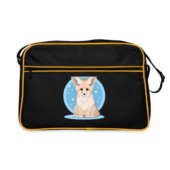 Fennec Fox Desert Foxes Gifts - Retro Bag - black/gold - Front