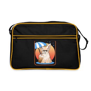 Fennec Desert Foxes Fox Gifts - Retro Bag - black/gold - Front