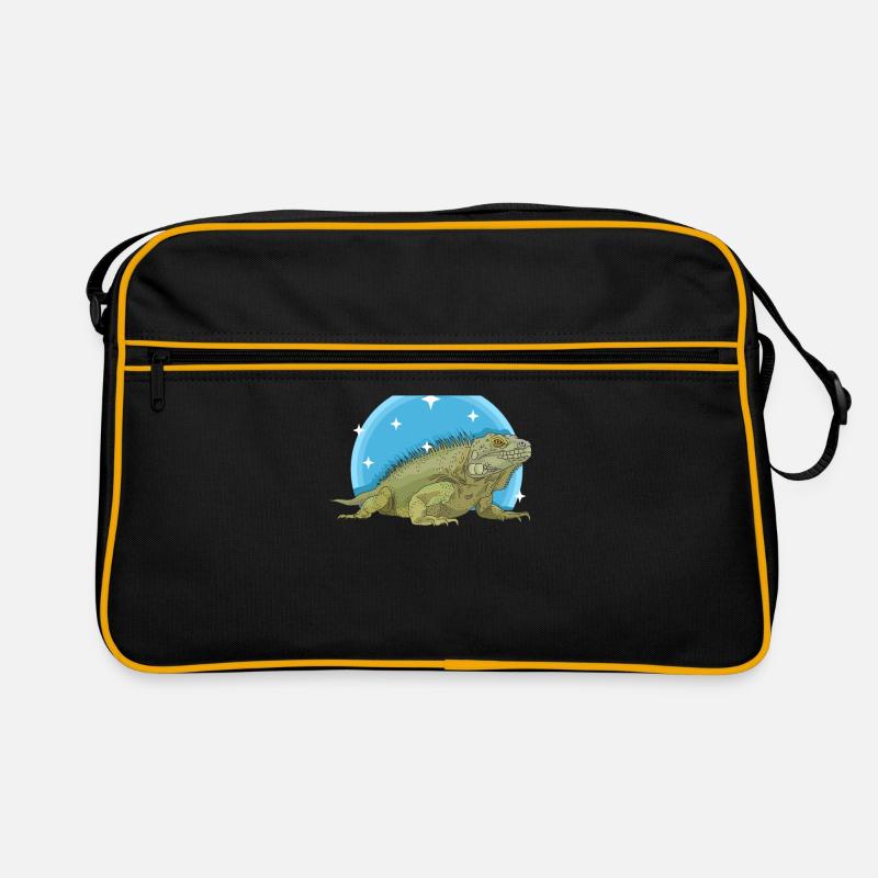 Leguan Eidechse Reptilien Leguane Geschenk Retro Tasche
