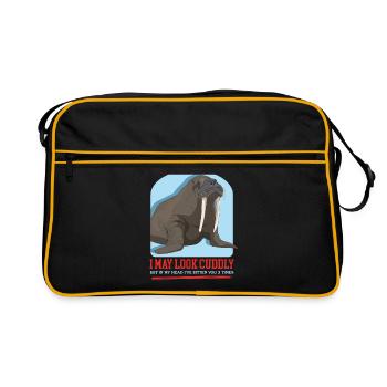 Walrus Walrus Gift - Retro Bag - black/gold - Front