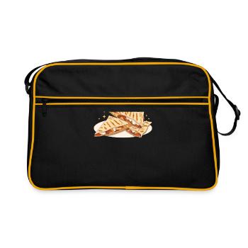 Quesadilla Tortillas Quesadillas Cadeau - Sac Retro - noir/or - Devant