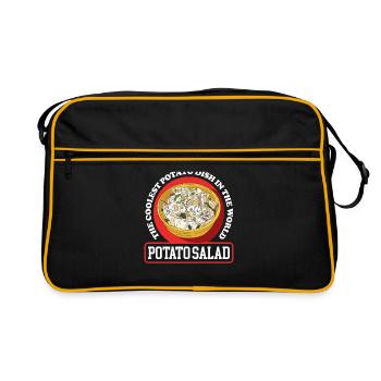 Salade de pommes de terre Cadeau de salade de pommes de terre - Sac Retro - noir/or - Devant