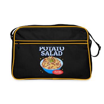 Salade de pommes de terre Härdöpfelsalat Cadeau - Sac Retro - noir/or - Devant