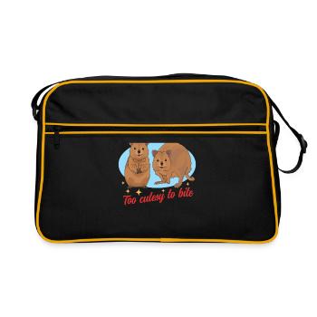 Kangourou à queue courte Quokka : le cadeau de Quokka - Sac Retro - noir/or - Devant