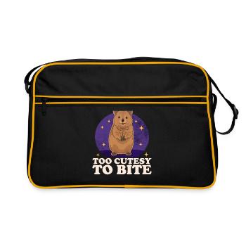 Quokka Kangourou Quokkas Cadeau - Sac Retro - noir/or - Devant