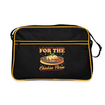 Poulet Parme Poulet Parmesan Cadeaux - Sac Retro - noir/or - Devant