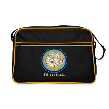 Salade de pommes de terre Cadeau de salade de pommes de terre - Sac Retro - noir/or - Devant