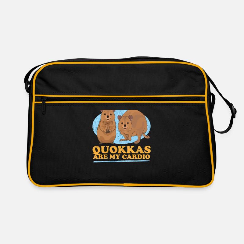 Quokka Kangaroos Cadeau de kangourou à queue courte Sac Retro