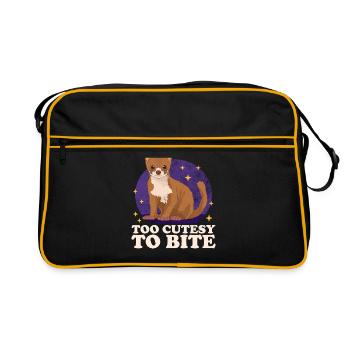 Weasel Mouse Weasel Small Weasel Gift - Retro Bag - black/gold - Front