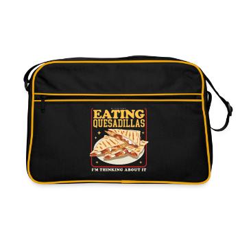 Quesadilla Tortillas Quesadillas Cadeau - Sac Retro - noir/or - Devant