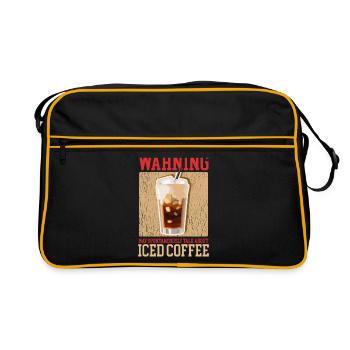 Iced Coffee Iced Coffee Coffee Lover Gift - Retro Bag - black/gold - Front