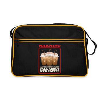 Iced Coffee Coffee Lover Iced Coffee Gift - Retro Bag - black/gold - Front