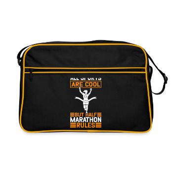 Demi-marathon Cadeau pour demi-marathon - Sac Retro - noir/or - Devant